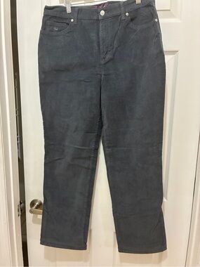Gloria Vanderbilt Dark Slate Corduroy Pants size 12